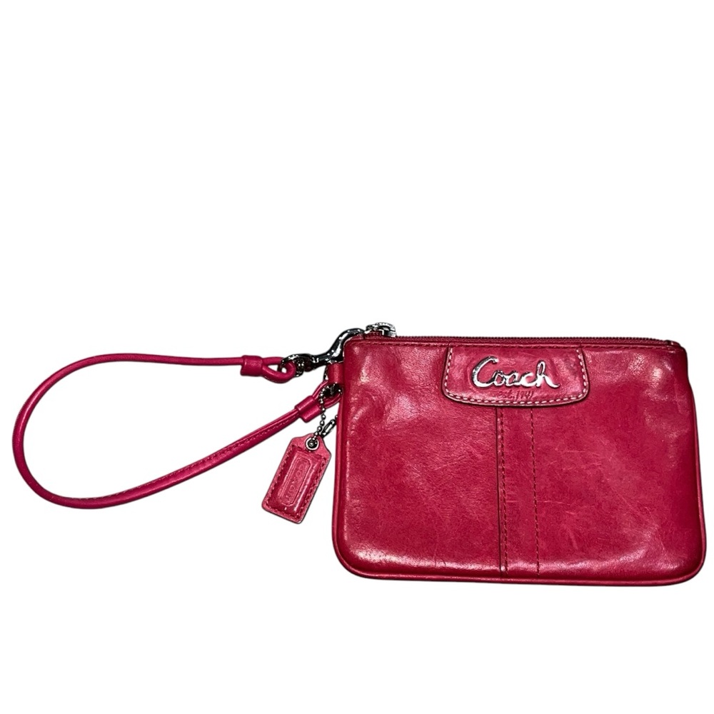 Coach Magenta Pink Leather Penelope Wallet Wristlet